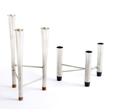 Lot 59 - A Robert Welch three-branch candelabra of...