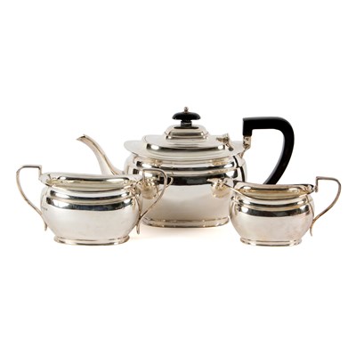 Lot 45 - A three-piece silver tea service, HA,...