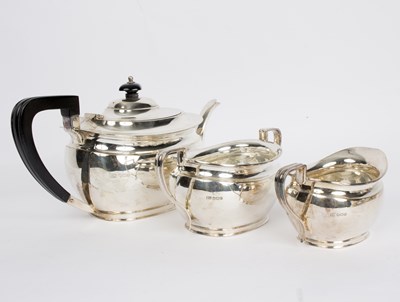Lot 45 - A three-piece silver tea service, HA,...
