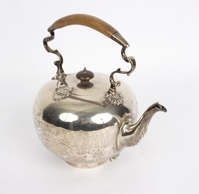 Lot 48 - A spherical silver tea kettle, Charles Stuart...