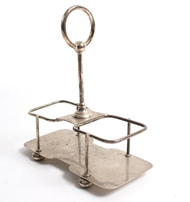 Lot 55 - A silver decanter stand, Elkington & Co....