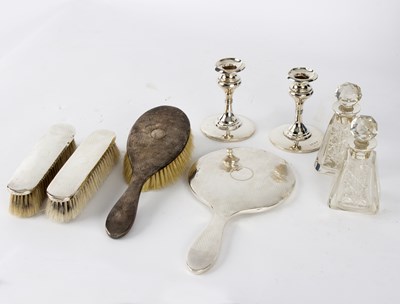 Lot 65 - A pair of dressing table candlesticks, WA,...