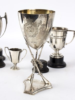 Lot 71 - A Victorian silver trophy cup of regimental...