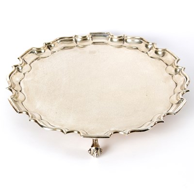 Lot 76 - An Edwardian silver salver, TB, London 1904,...
