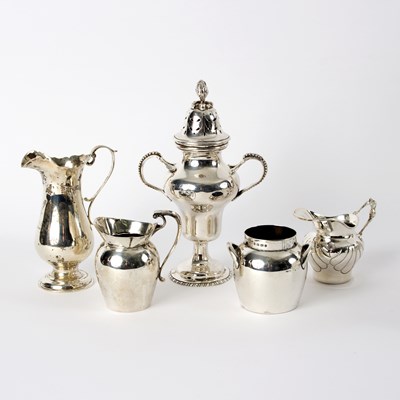 Lot 77 - A late Victorian silver caster, AC, Britannia...