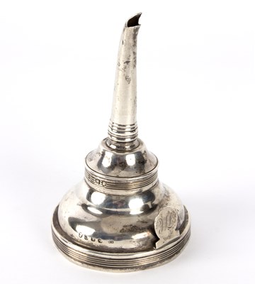 Lot 83 - A George III silver wine funnel, Solomon Royes...