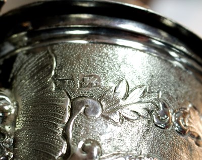 Lot 96 - A George III silver coffee pot, marks obscured,...