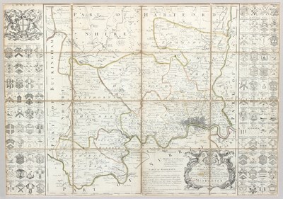 Lot 583 - R W Seale A Map of Middlesex detailing the...