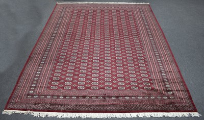 Lot 739 - A Bokhara carpet, 373cm x 284cm