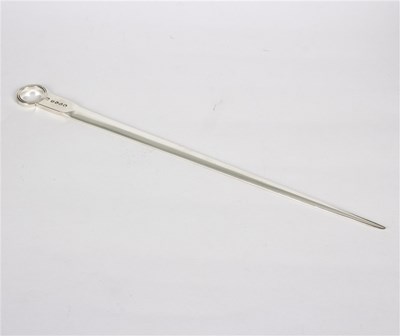 Lot 19 - A George III silver meat skewer, William Eley,...