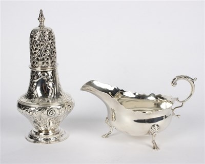 Lot 26 - A Victorian silver sugar caster, Birmingham...