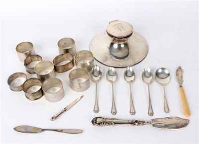 Lot 62 - A silver capstan inkwell, Asprey & Co. Ltd.,...