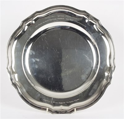 Lot 72 - A German .835 standard silver charger,...