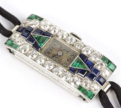 Lot 102 - A lady's Art Deco cocktail watch of...