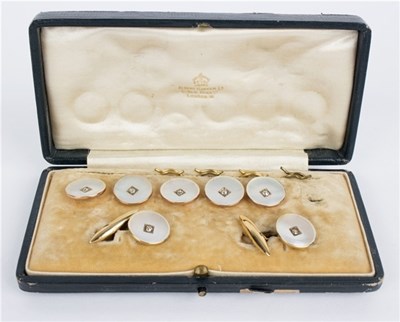 Lot 104 - A gentleman's diamond and mother-of-pearl...