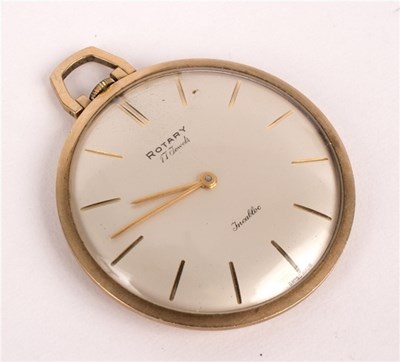 Lot 107 - A 9ct gold cased Rotary Incabloc pocket watch,...