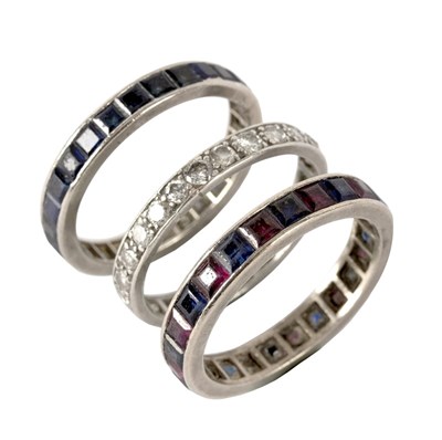 Lot 141 - A diamond eternity ring, previously resized,...