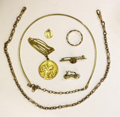 Lot 168 - A 9ct gold St Christopher medallion, signed P....