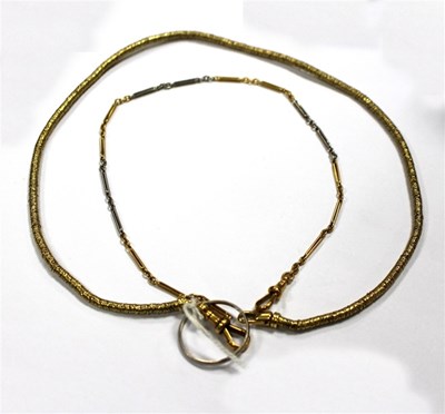 Lot 170 - An Italian 18ct gold necklace by Ronco, of...