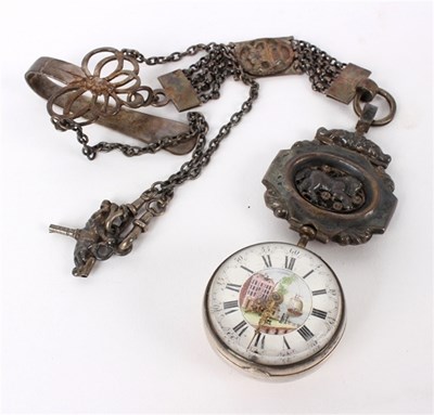 Lot 226 - A silver pocket watch, London 1782, engraved...