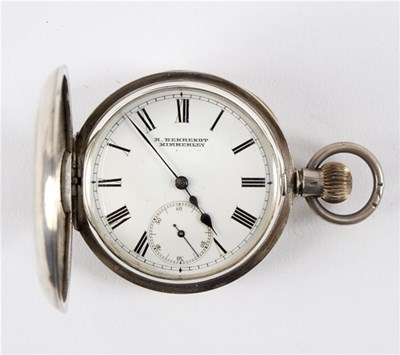 Lot 227 - A silver half-hunter pocket watch by R...
