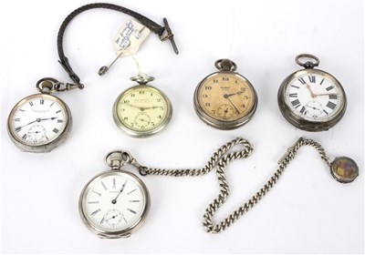 Lot 233 - A silver pocket watch, Aaron Lufkin Dennison,...