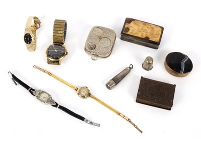 Lot 235 - Five wristwatches and a few sundries