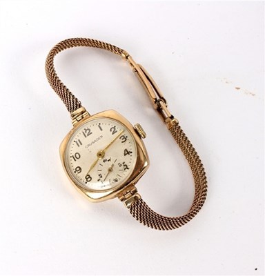 Lot 239 - A lady's 9ct gold cased wristwatch, the...
