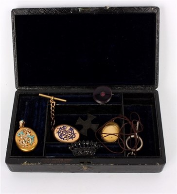 Lot 249 - A gold plated locket, the oval cover...