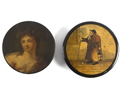 Lot 257 - An early 19th Century English papier-mache box...