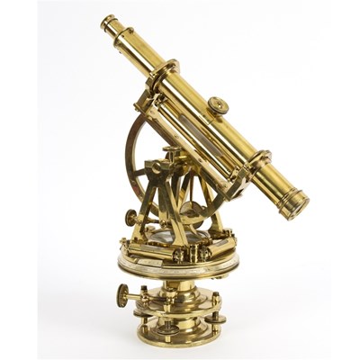 Lot 283 - A brass theodolite by Troughton & Sons., the...