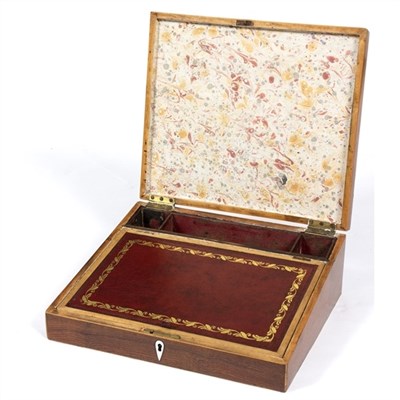 Lot 284 - A Regency rosewood writing slope with...