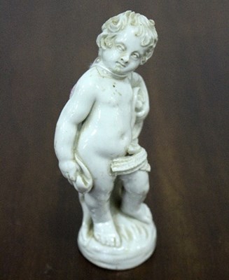 Lot 382 - An Italian Doccia white porcelain figure of a...