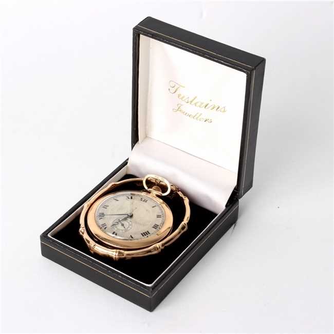 Lot 64 - A 9ct gold cased open faced pocket watch, the...