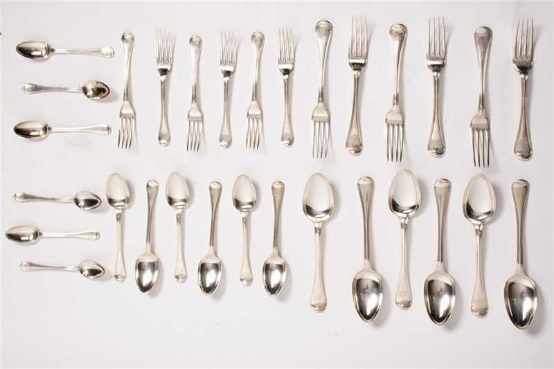 Lot 88 - A Victorian silver table service, Elizabeth...