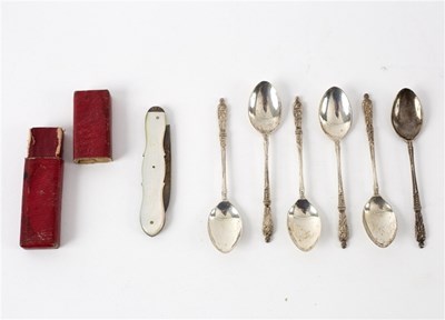 Lot 93 - A Victorian silver fruit knife, TH, Sheffield...