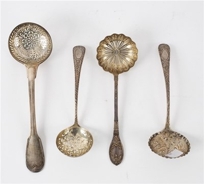 Lot 99 - A George III silver sugar sifter, George...
