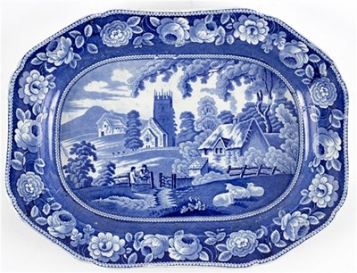 Lot 211 - A meat plate, perhaps Clews, printed with...