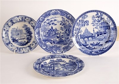 Lot 223 - Two Spode plates in the Tiber and Gothic...