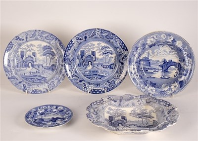 Lot 226 - Three Spode Italian pattern plates, two Tower...