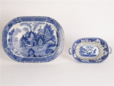 Lot 227 - A Rogers Fallow Deer pattern basket and a...