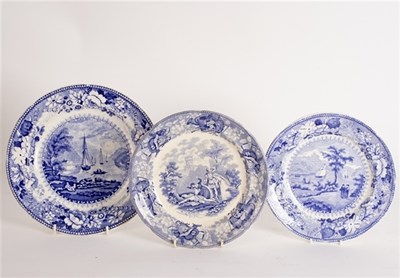 Lot 231 - Two Pountney& Allies plates printed with St...