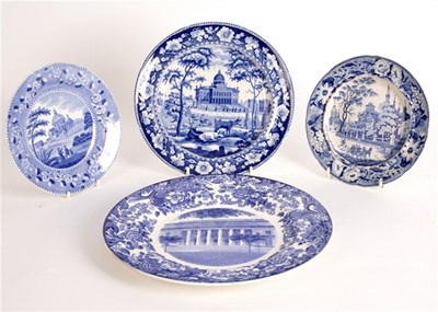 Lot 233 - A Spode small plate printed with Italian...