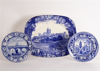 Lot 235 - A Ridgway plate printed with Christ Church,...