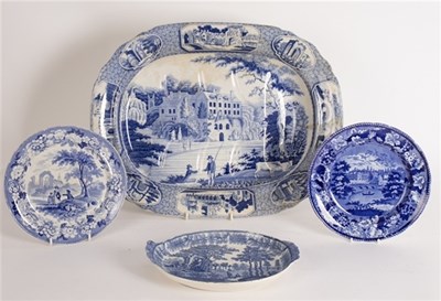 Lot 236 - A tree and well meat plate printed with Guys...