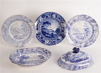 Lot 237 - An Elkins& Co. Irish Scenery vegetable tureen,...