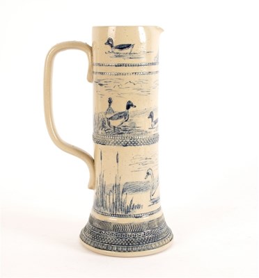 Lot 266 - A Bourne Derby cylindrical pottery jug of...