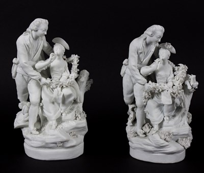 Lot 286 - Two Paris (La Courtille) groups, circa 1785,...