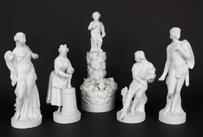 Lot 287 - A French (hard paste) figure of La Batteuse de...