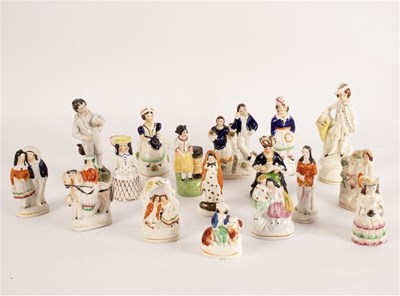 Lot 301 - A quantity of Staffordshire figures, mainly...
